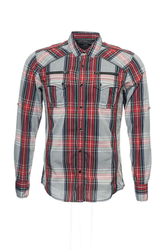 INC International Concepts Men's Red Plaid Button Down Shirt