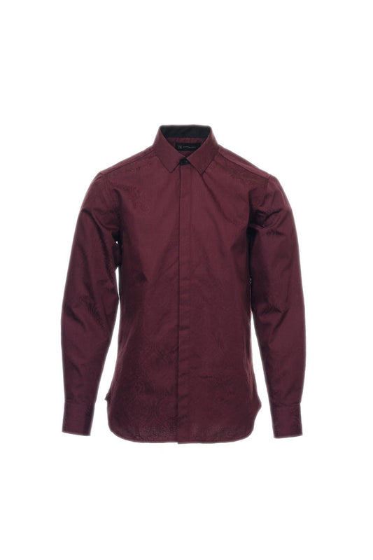INC International Concepts Mens Burgundy Paisley Button Down Shirt