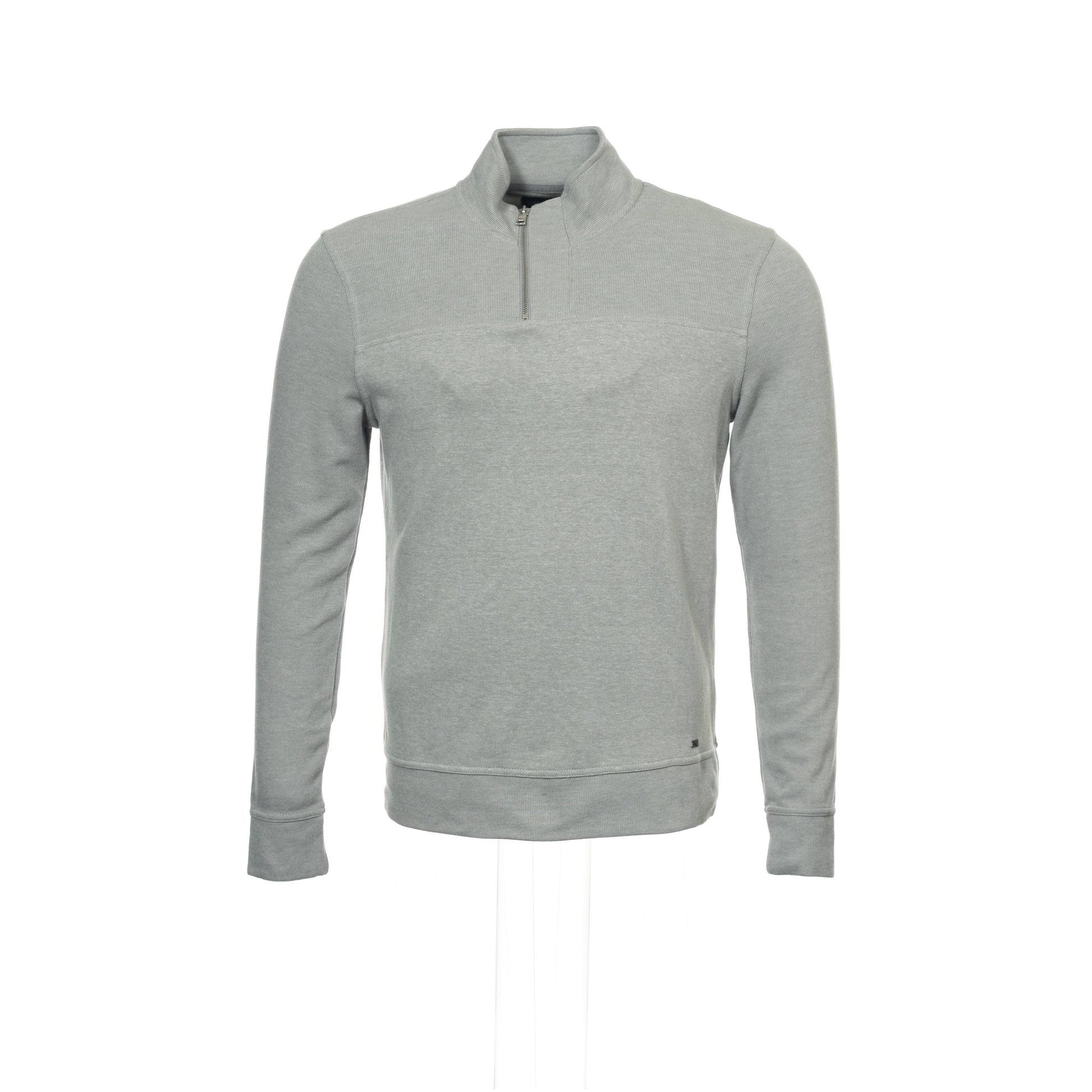 INC International Concepts Men's Light Gray Heather Half Zip Sweatshirt