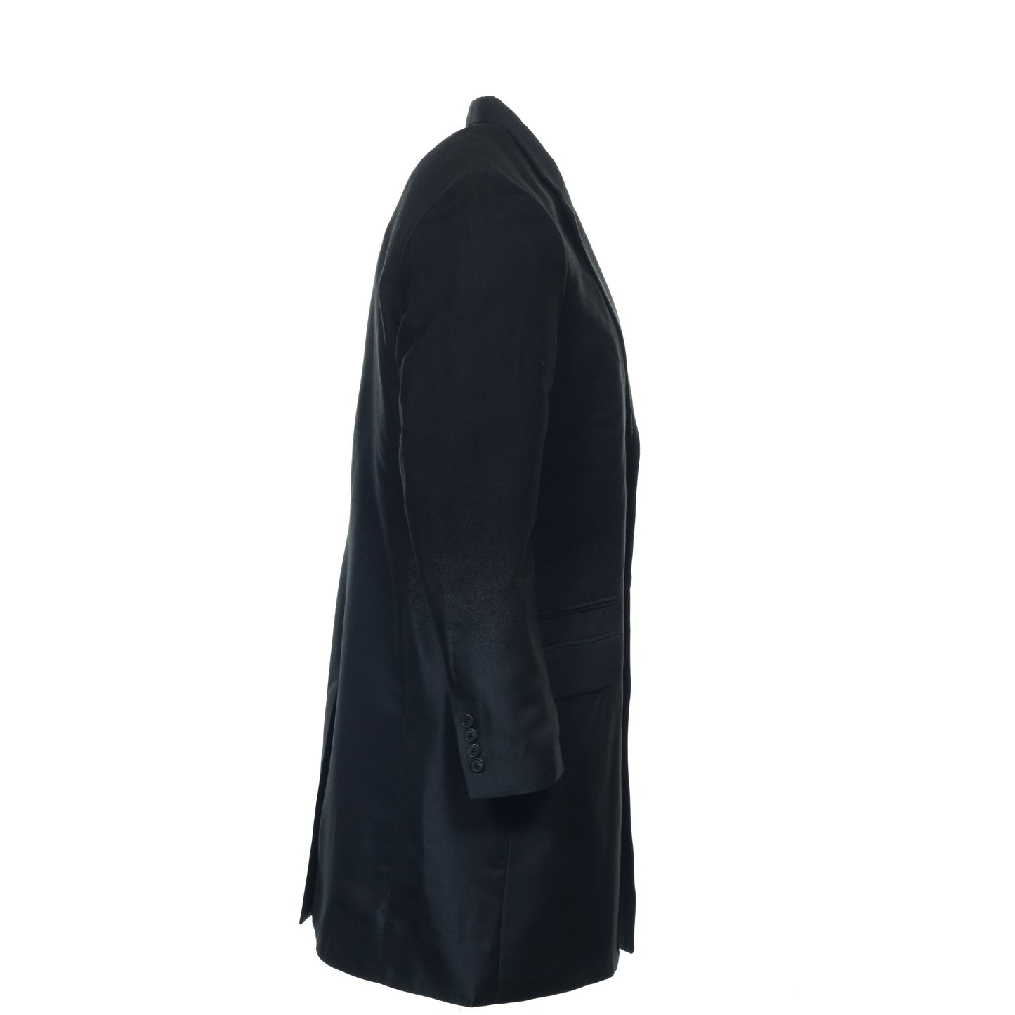INC International Concepts Mens Black Gradient Ombre Trench Coat