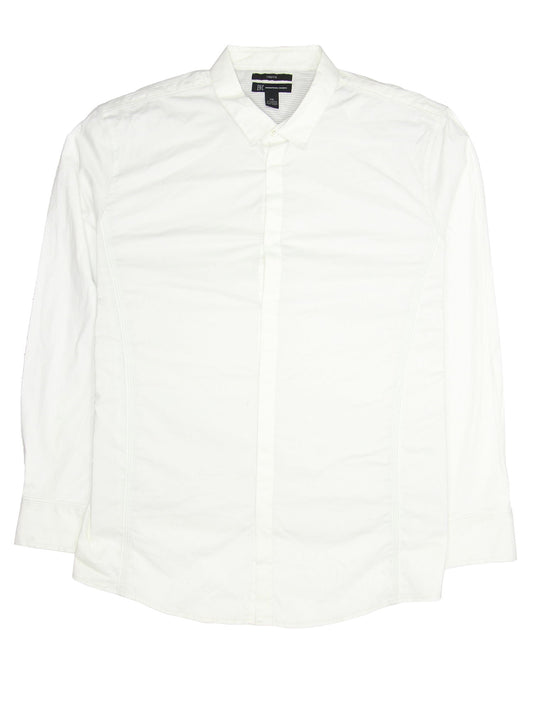 INC International Concepts Mens White Button Down Shirt