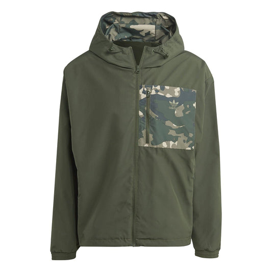 Adidas Originals Men's Shadow Green Camo Windbreaker Jacket