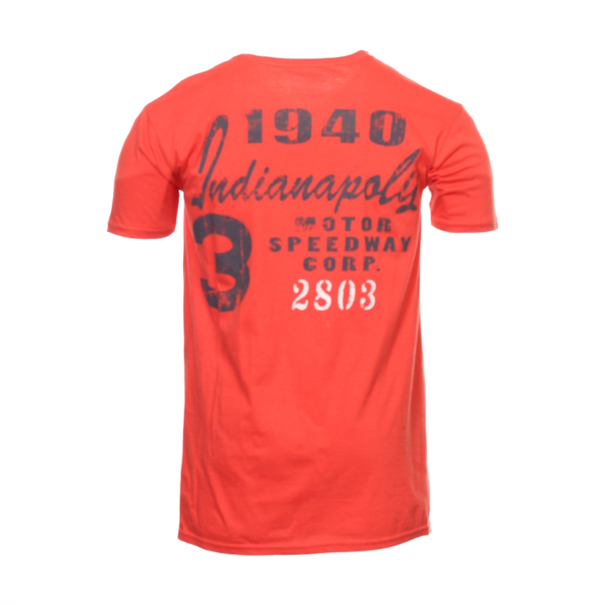 Izod Mens Orange Vintage Indianapolis Motor Speedway Crewneck T-Shirt
