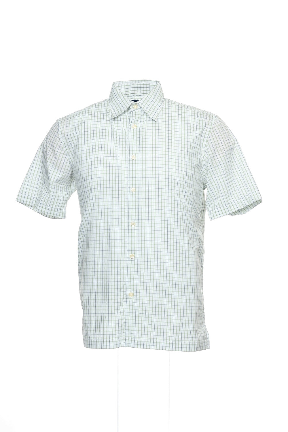John Ashford Men's Green Window Pane Button Down Shirt