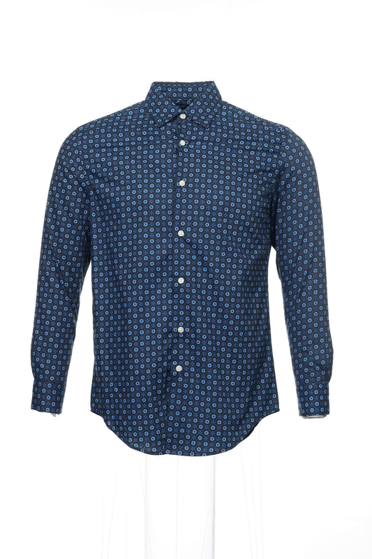 John Ashford Men's Blue Floral Button Down Shirt