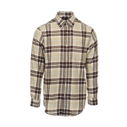 JA by John Ashford Men's Beige Plaid Button Down Shirt