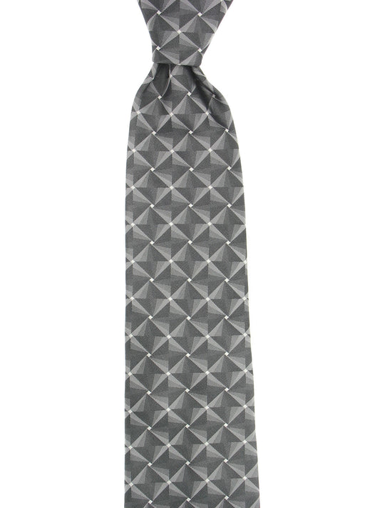 John Ashford Men's Black Checked Tie