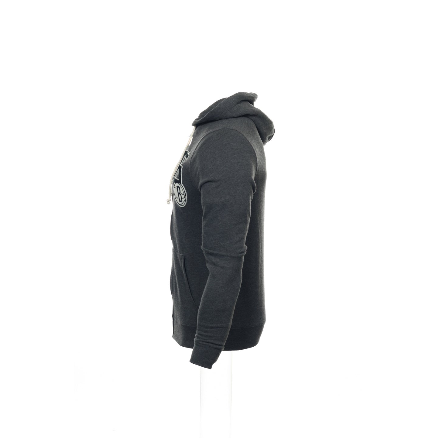 Junk Food Mens Gray Heather NBA Brooklyn Nets Full Zip Hoodie