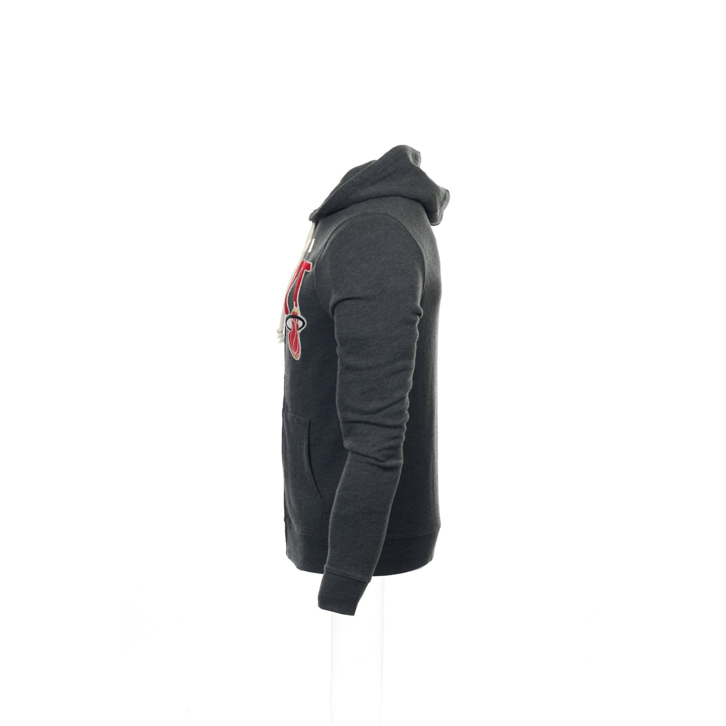 Junk Food Mens Gray Heather NBA Miami Heat Full Zip Hoodie Sweatshirt