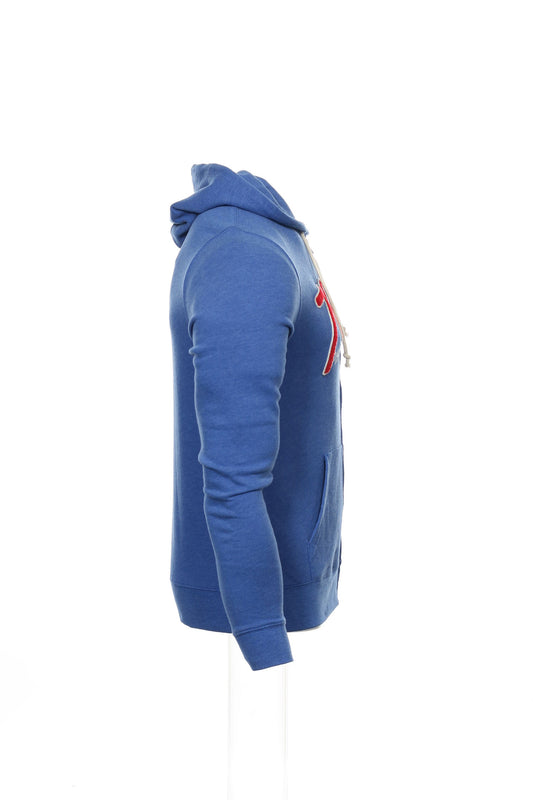 Junk Food Mens Blue Heather NBA Philadelphia 76Ers Full Zip Hoodie