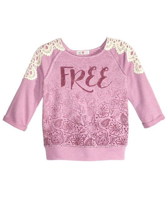 Kandy Kiss Girls Mauve Crew Neck Sweatshirt