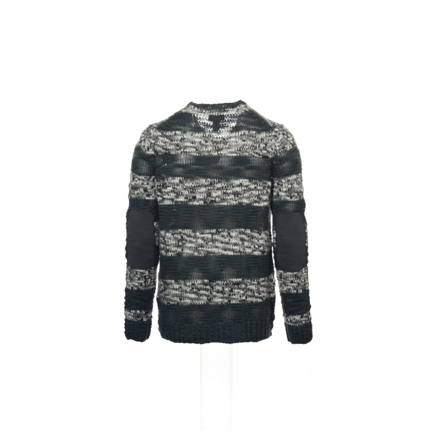 Kenneth Cole Reaction 'Strike Bold' Men's Gray Wide Striped V-Neck Sweater