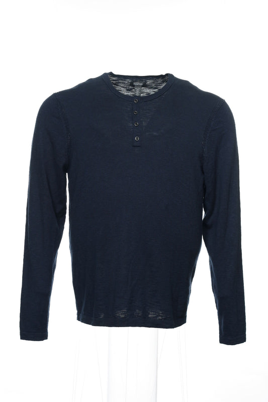 Kenneth Cole Reaction Men's Blue Heather Henley Sweater