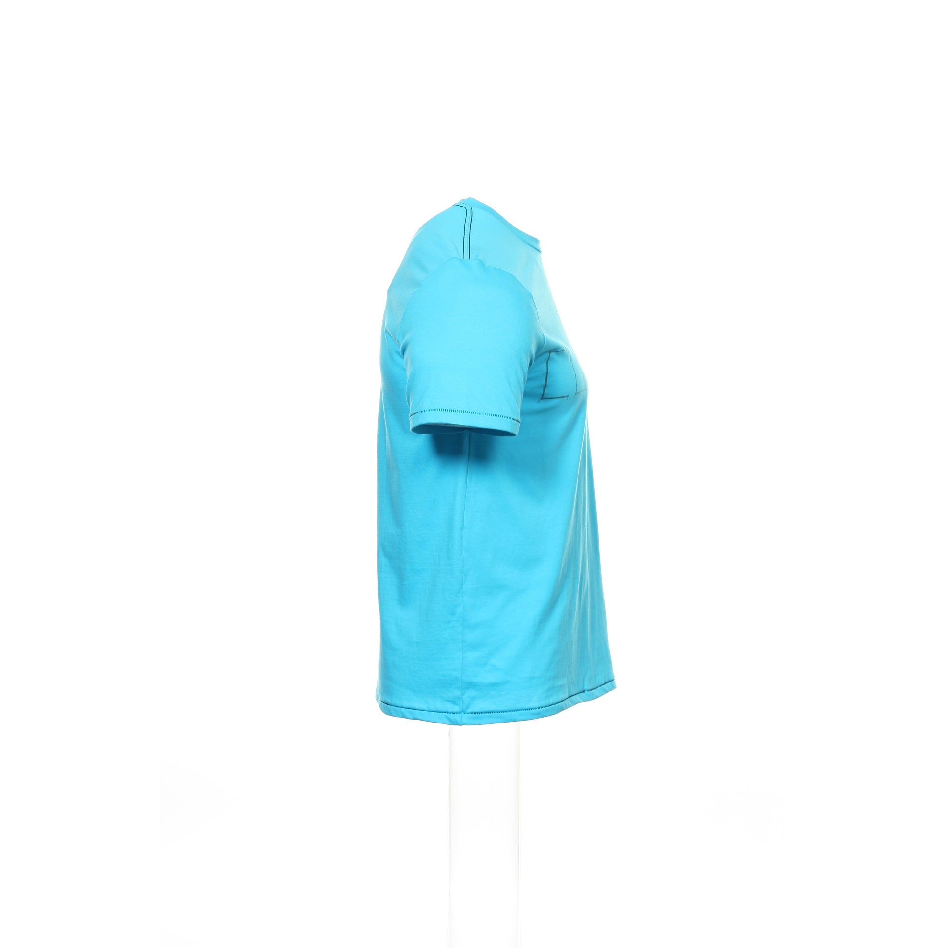 Kenneth Cole Reaction Mens Turquoise Cotton We Connect Crewneck T-Shirt