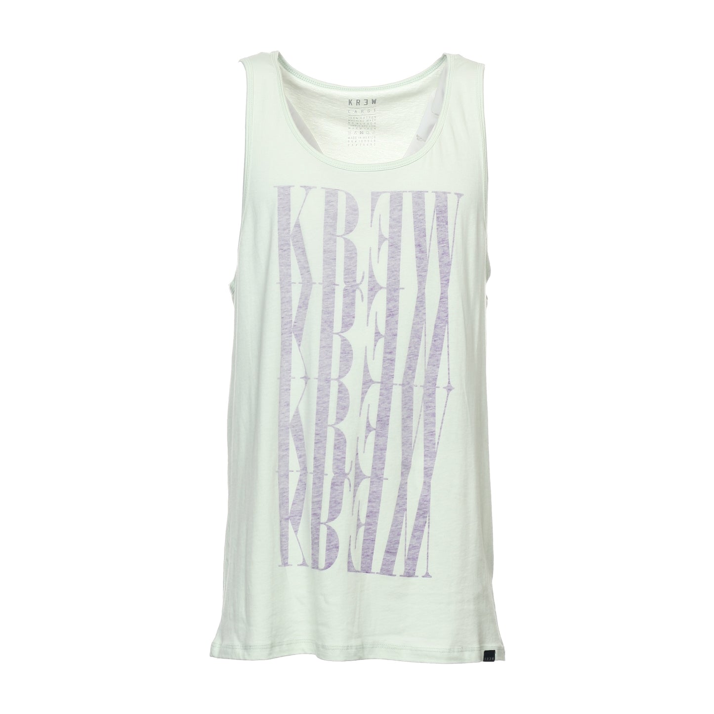 KR3W Reflec Mens Blue/Green Heather Cotton Graphic Tank Top
