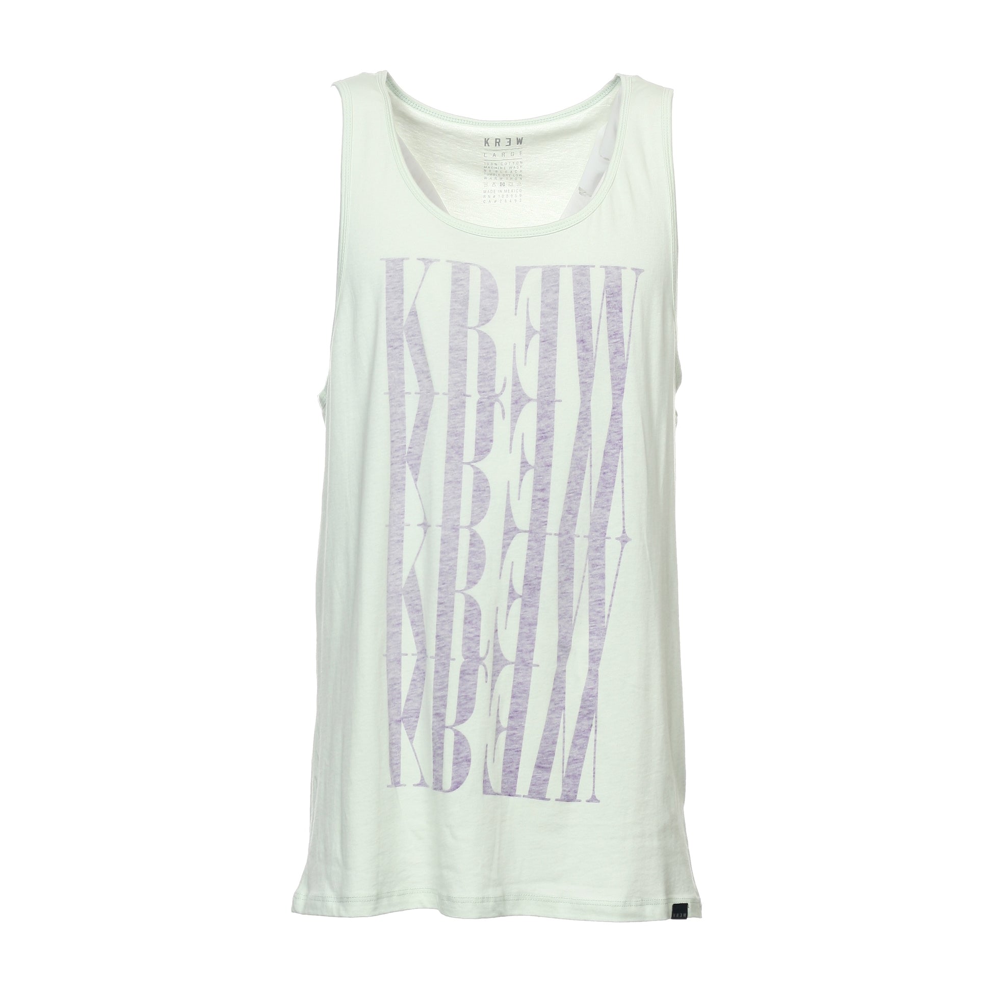 KR3W Reflec Mens Blue/Green Heather Cotton Graphic Tank Top