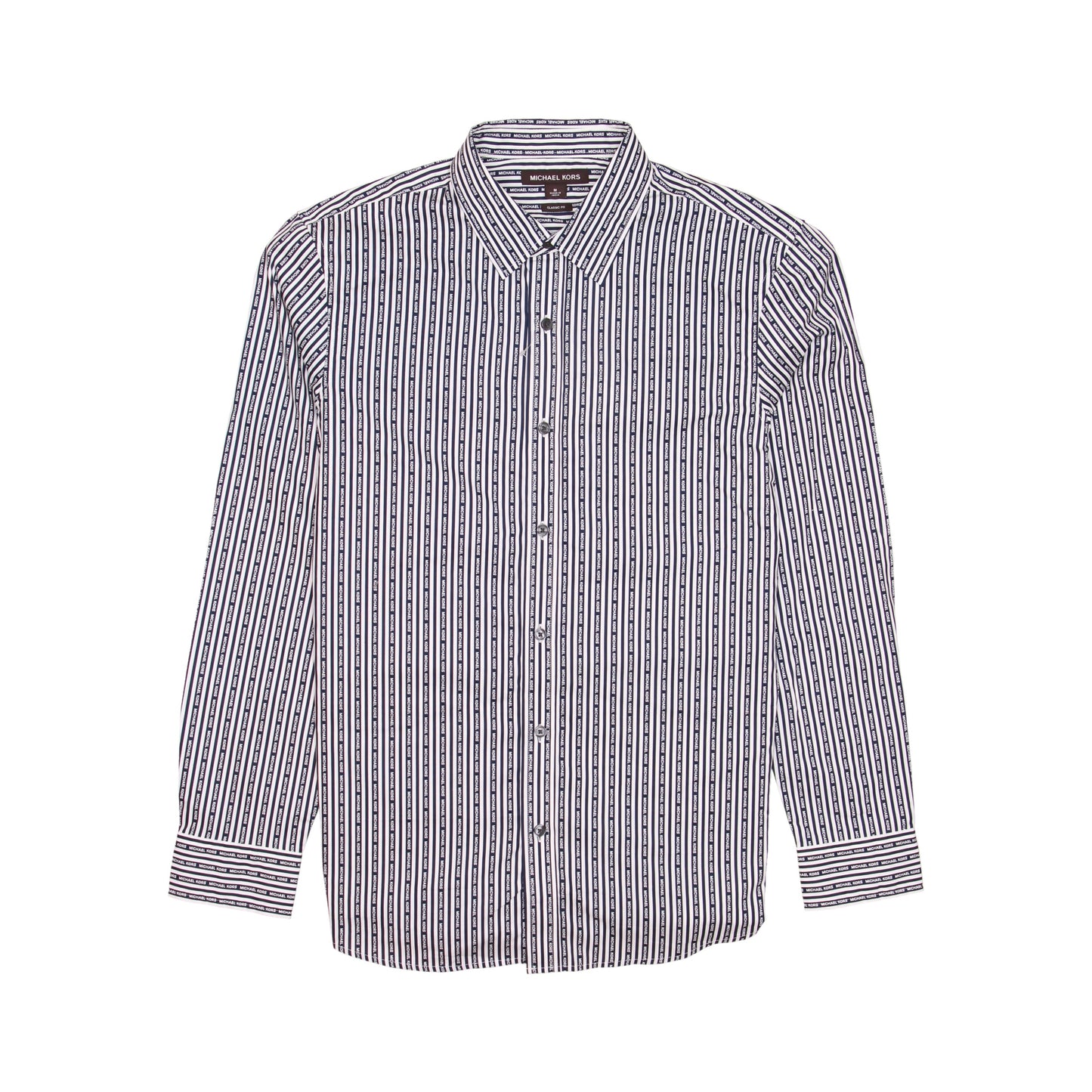 Michael Kors Mens Midnight Striped Button Down Shirt