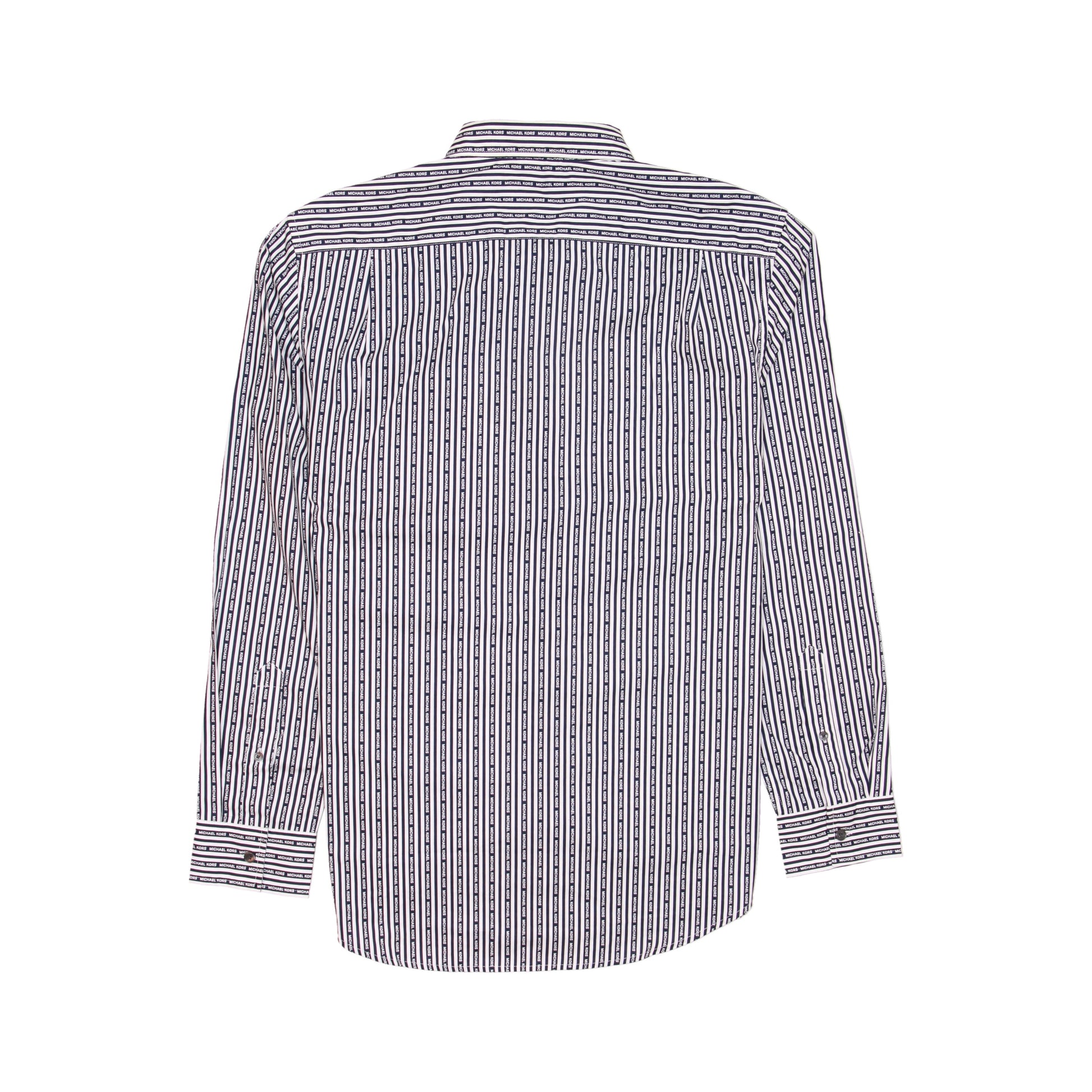 Michael Kors Mens Midnight Striped Button Down Shirt