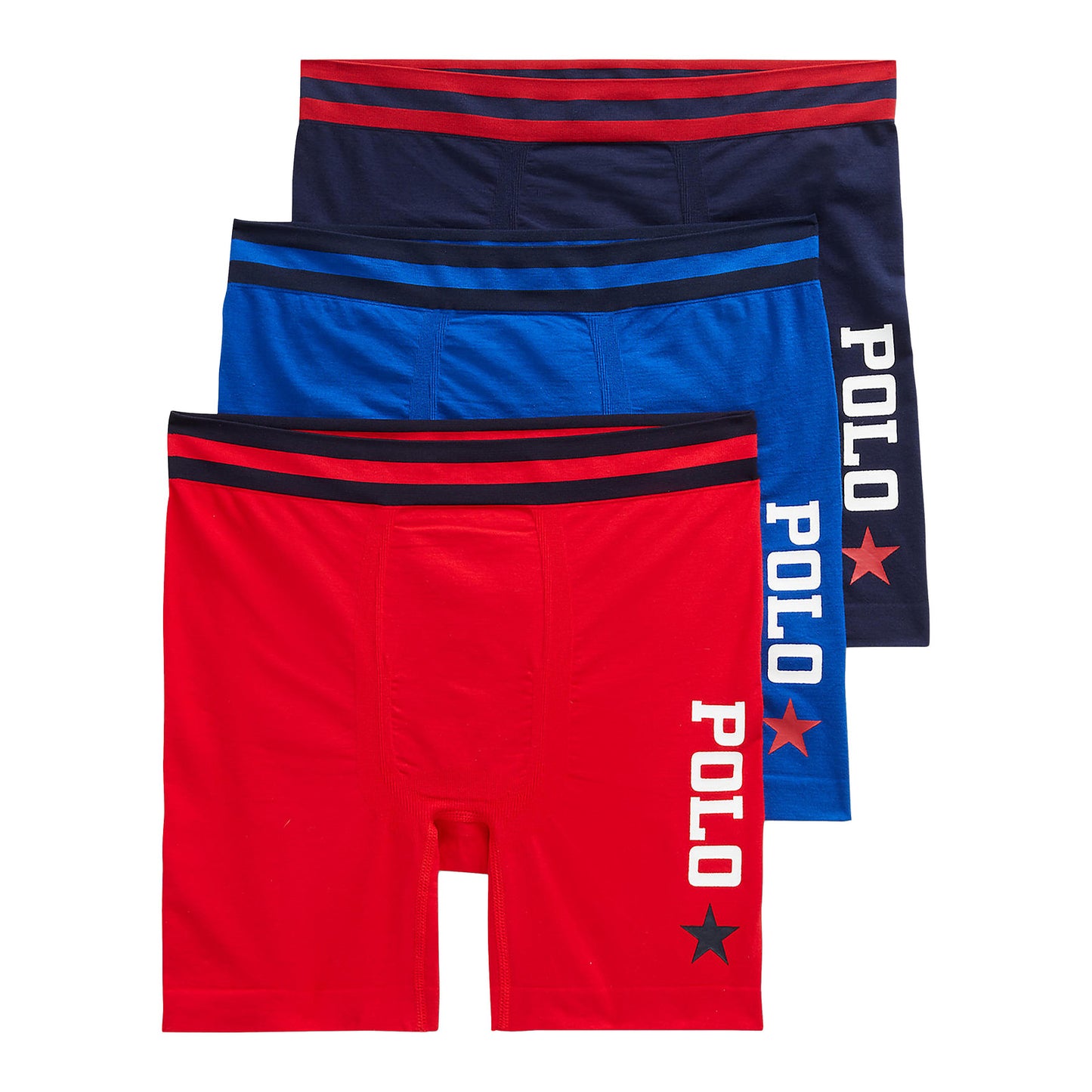Polo Ralph Lauren Men's 3 Pack Seamless Four-way Stretch Boxer Briefs