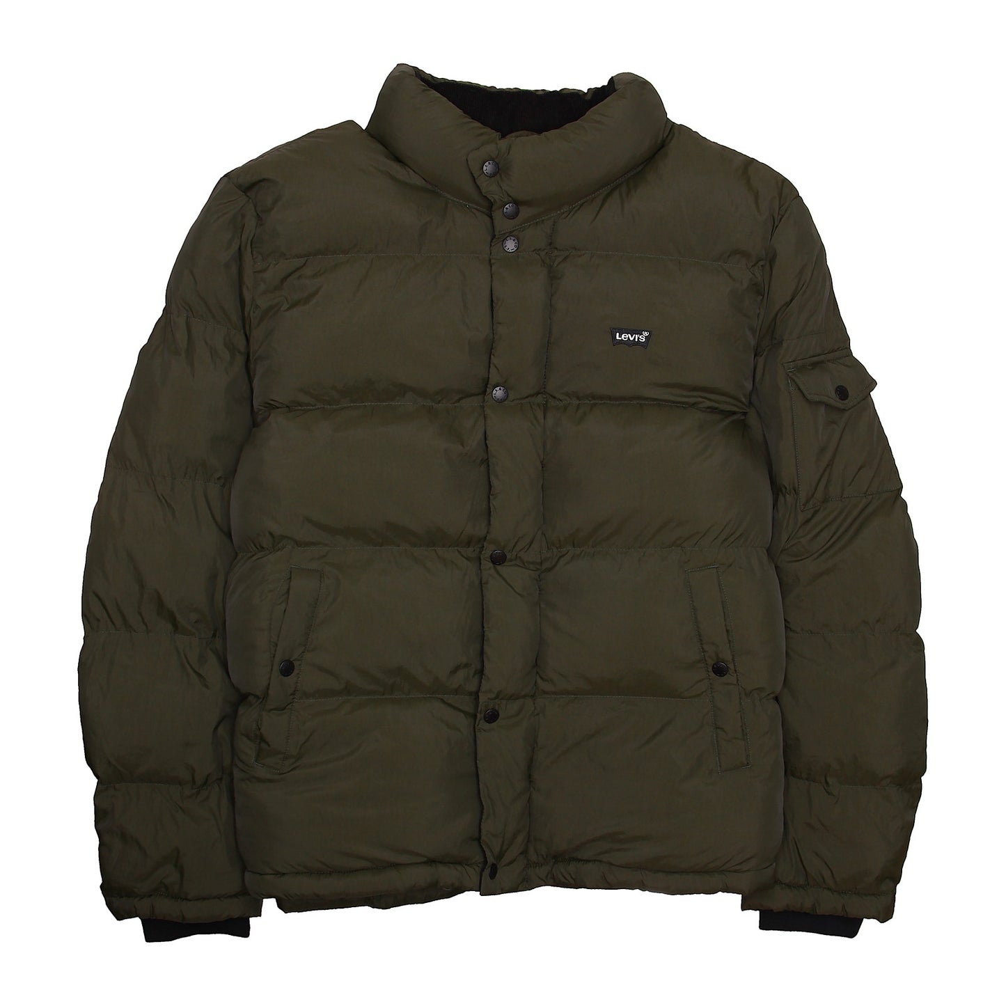 Levis Men's Water Resistant Olive Quilted Insulated Puffer Jacket