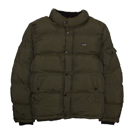Levis Men's Water Resistant Olive Quilted Insulated Puffer Jacket