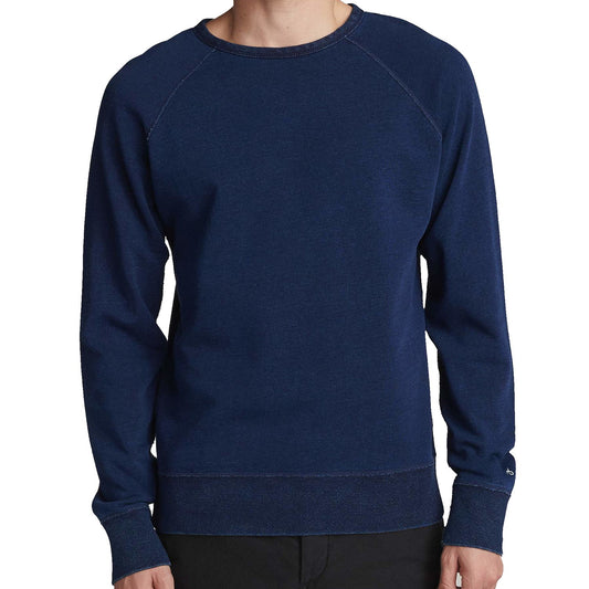 Rag & Bone Mens True Indigo Crew Cotton Neck Sweatshirt
