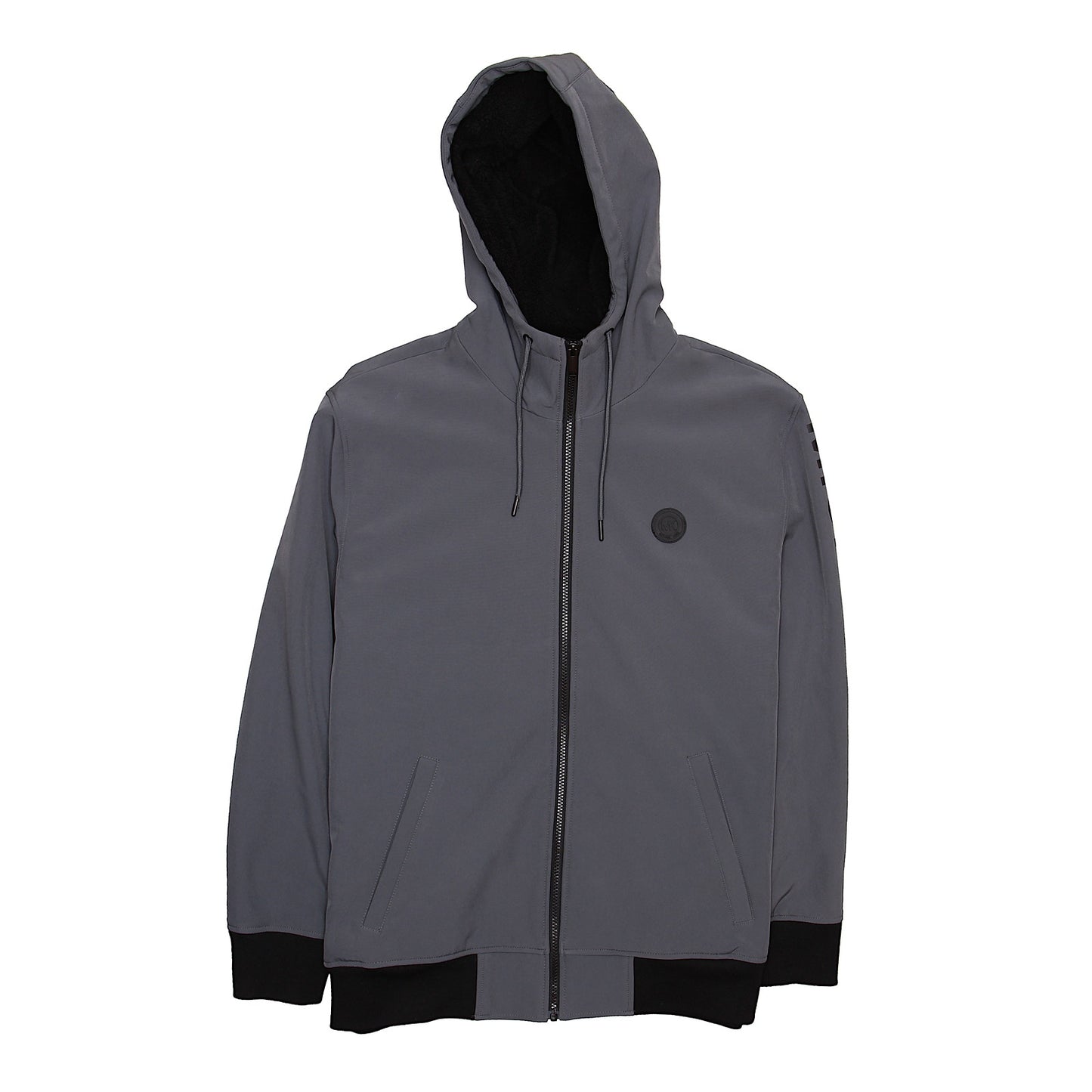 Michael Kors Men's Coal Grey Sherpa Linned Hooded Soft Shell Jacket