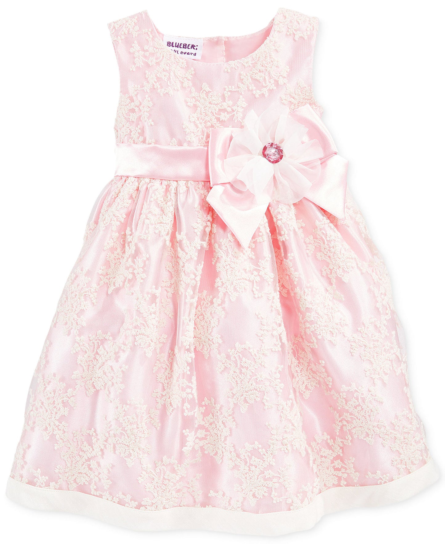 Blueberi Boulevard Baby Girls  Lace-Overlay Special Party Dress