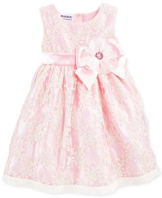 Blueberi Boulevard Baby Girls  Lace-Overlay Special Party Dress