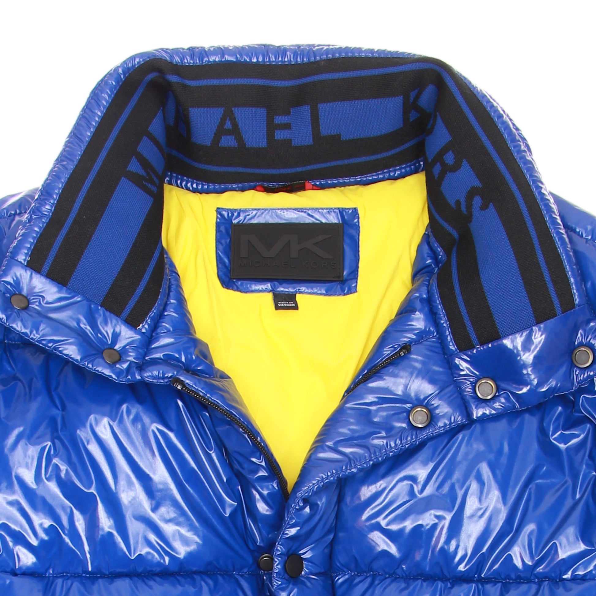 Michael Kors Men's True Blue Puffy Quilted Insulated Puffer Jacket