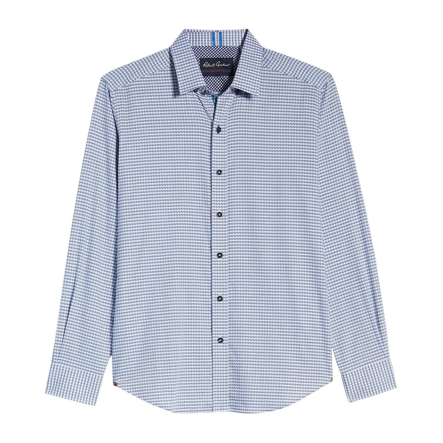 Robert Graham 'Miller' Mens Navy Classic Fit Button Down Sport Shirt