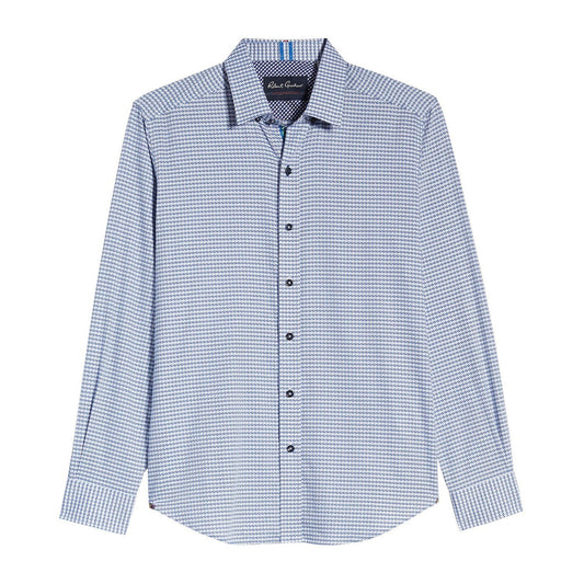 Robert Graham 'Miller' Mens Navy Classic Fit Button Down Sport Shirt