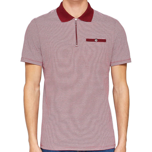Ted Baker 'Whippet' Mens Coral Flat Knit Collar Regular Fit Polo Shirt