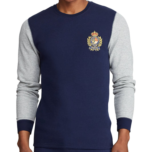 Polo Ralph Lauren Mens Navy Thermal Knit Pajama Shirt