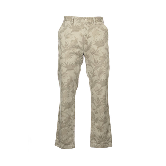 Nautica Mens Beige Modern Slim Fit Hawaiian Cotton Chino Pants Trousers
