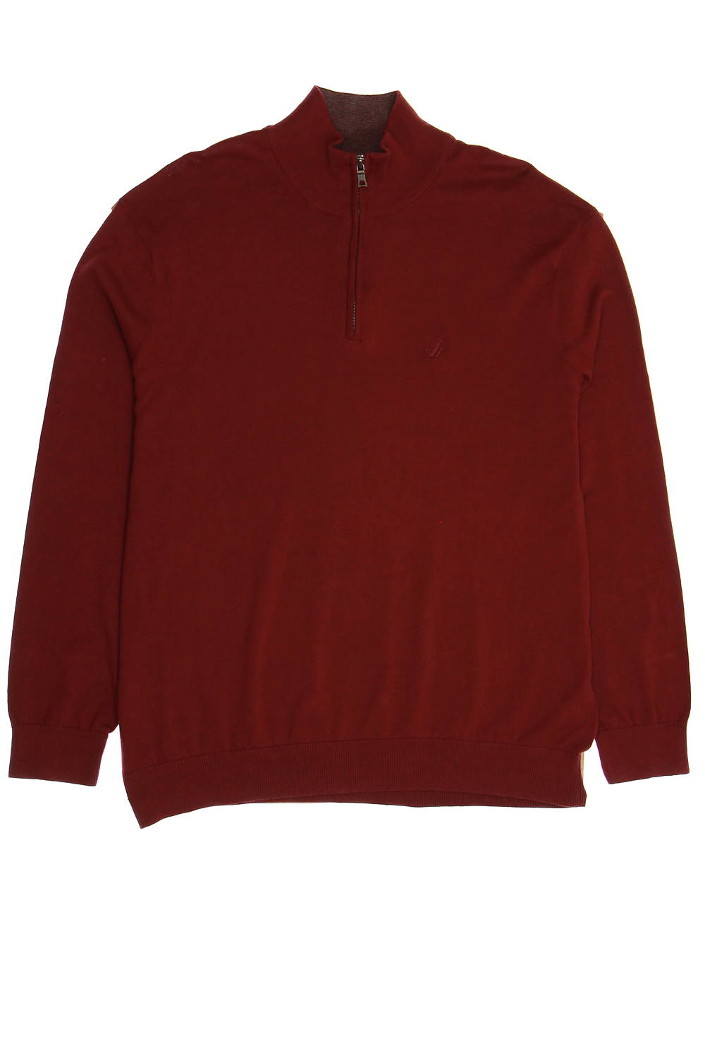 Nautica Men's Burgundy Half Zip Sweatshirt