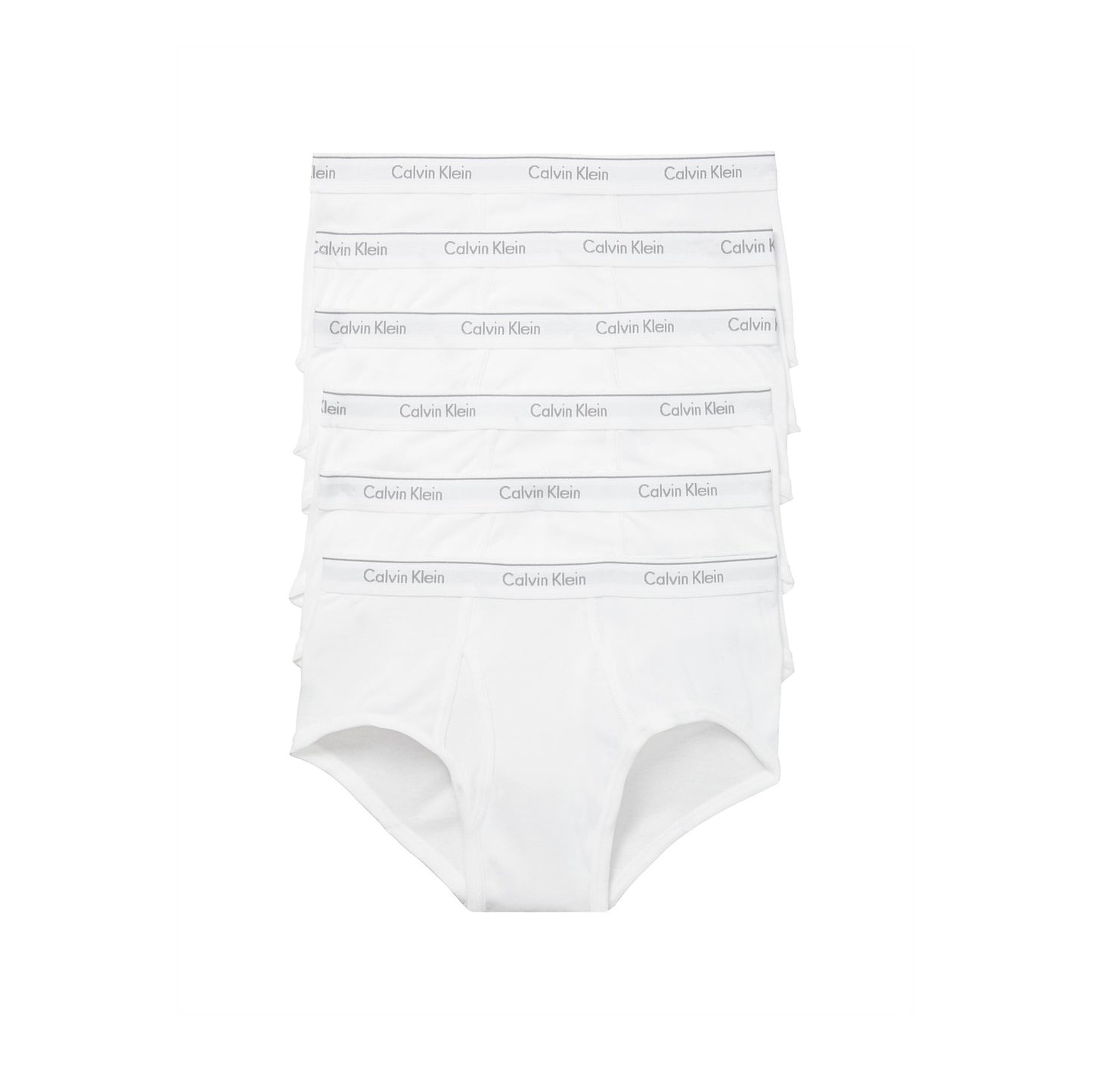 Calvin Klein CK Mens 6-Pack White Cotton Classic Briefs