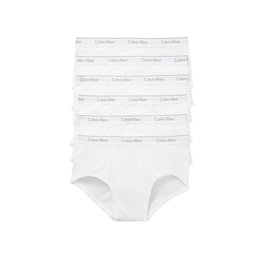 Calvin Klein CK Mens 6-Pack White Cotton Classic Briefs