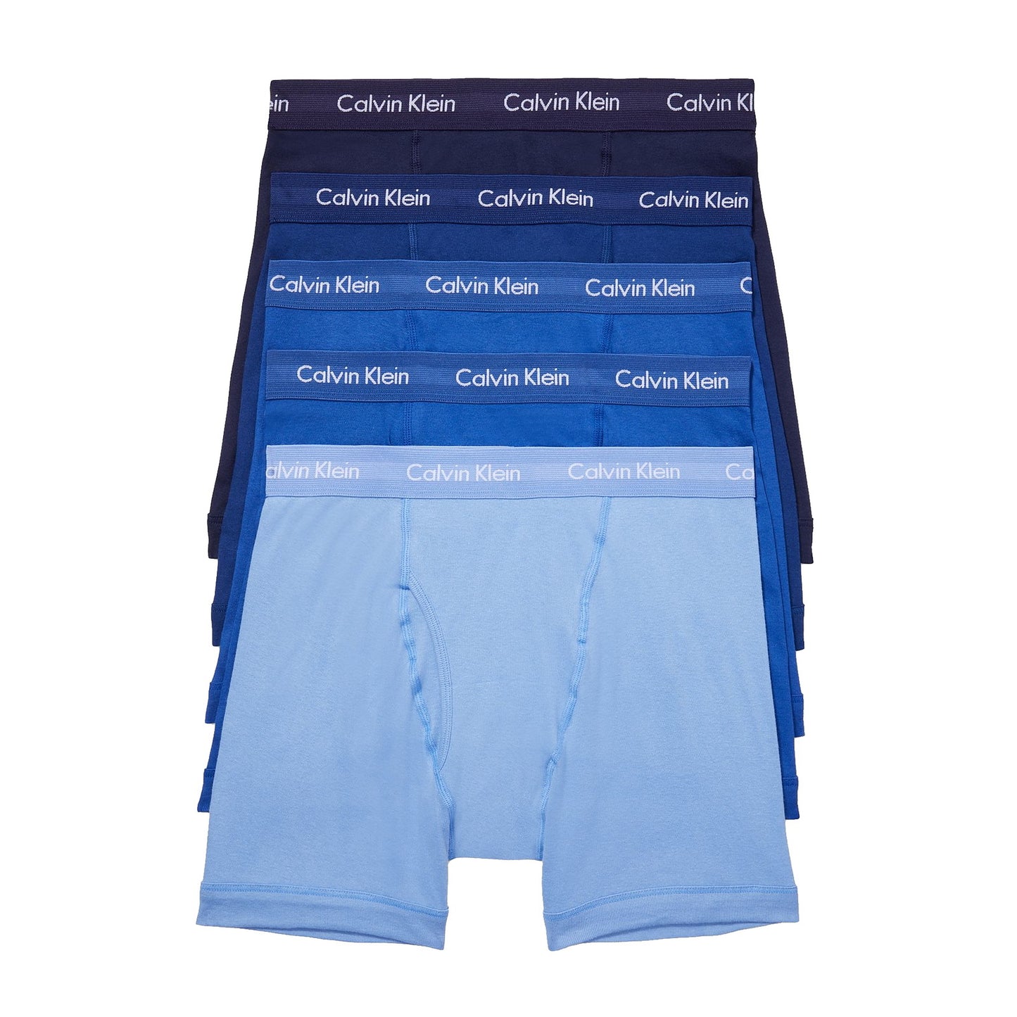 Calvin Klein Men's 5-Pack Blues Classic Fit Cotton Boxer Briefs