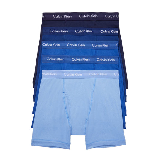 Calvin Klein Men's 5-Pack Blues Classic Fit Cotton Boxer Briefs