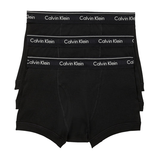 Calvin Klein Men's 3-Pack Black Classic Fit Cotton Trunks Underwear