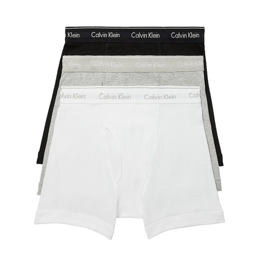 Calvin Klein Men's 3-Pack Black/Gray/White Classic Cotton Boxer Briefs