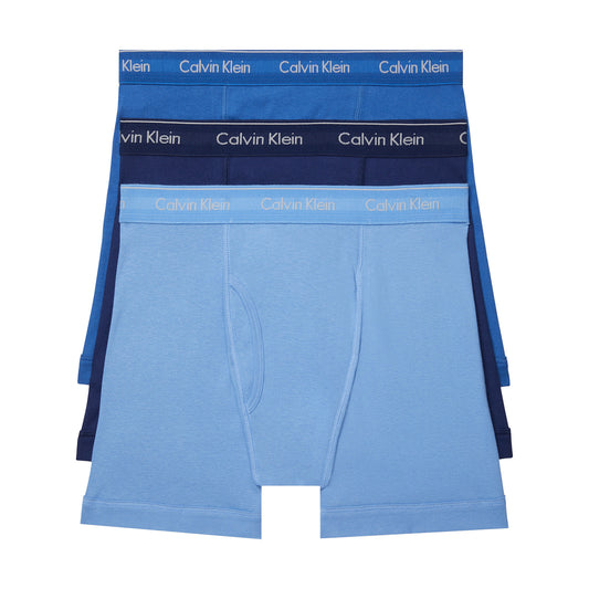 Calvin Klein CK 3-Pack Men's Blues Cotton Classic Fit Boxer Briefs (NB4003)