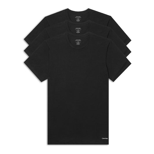 Calvin Klein Men's 3-Pack Black Classic Fit Cotton Crewneck T-Shirt