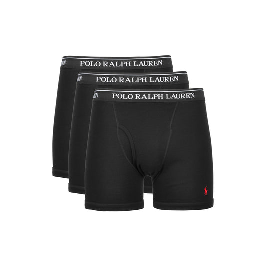 Polo Ralph Lauren Men's Black Moisture Wicking 3-Pack Cotton Boxer Briefs