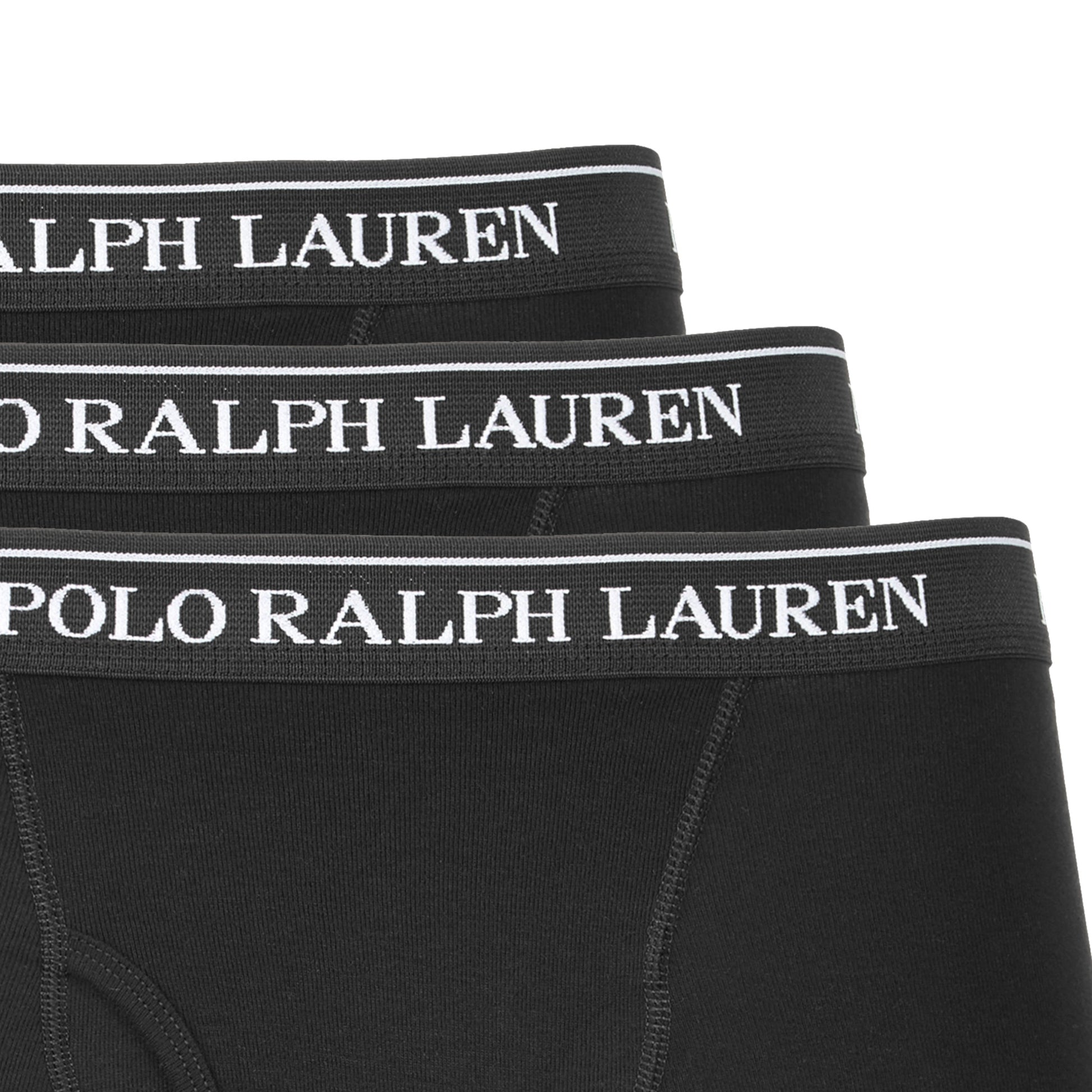 Polo Ralph Lauren Men's Black Moisture Wicking 3-Pack Cotton Boxer Briefs