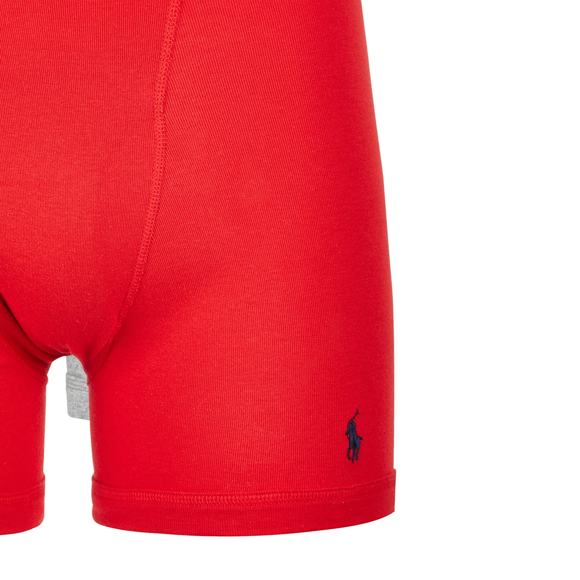 Polo Ralph Lauren Men's 3-Pack Cotton Boxer Briefs (Gray/Red/Black)