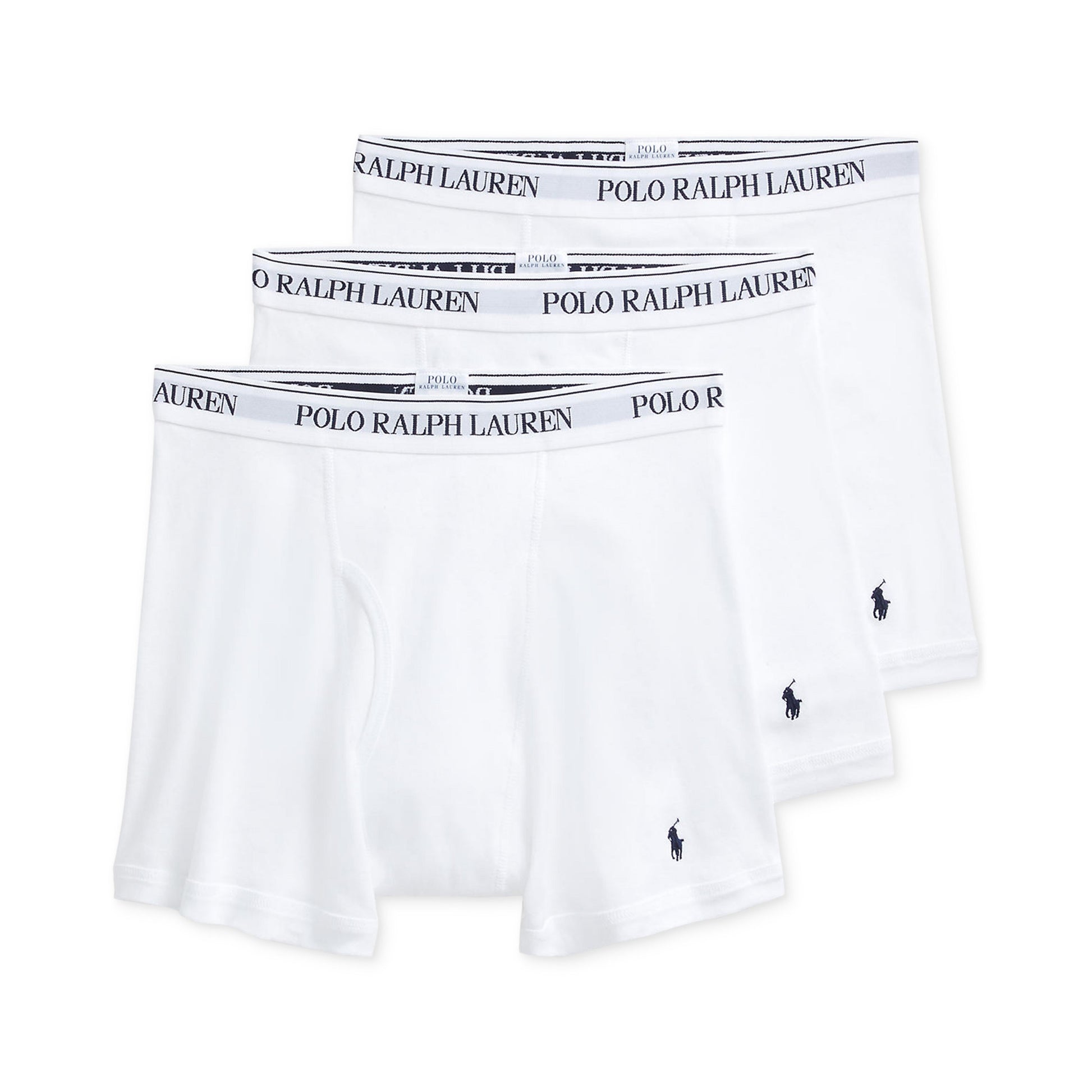 Polo Ralph Lauren Men's 3 Pack Classic White Cotton Boxer Briefs