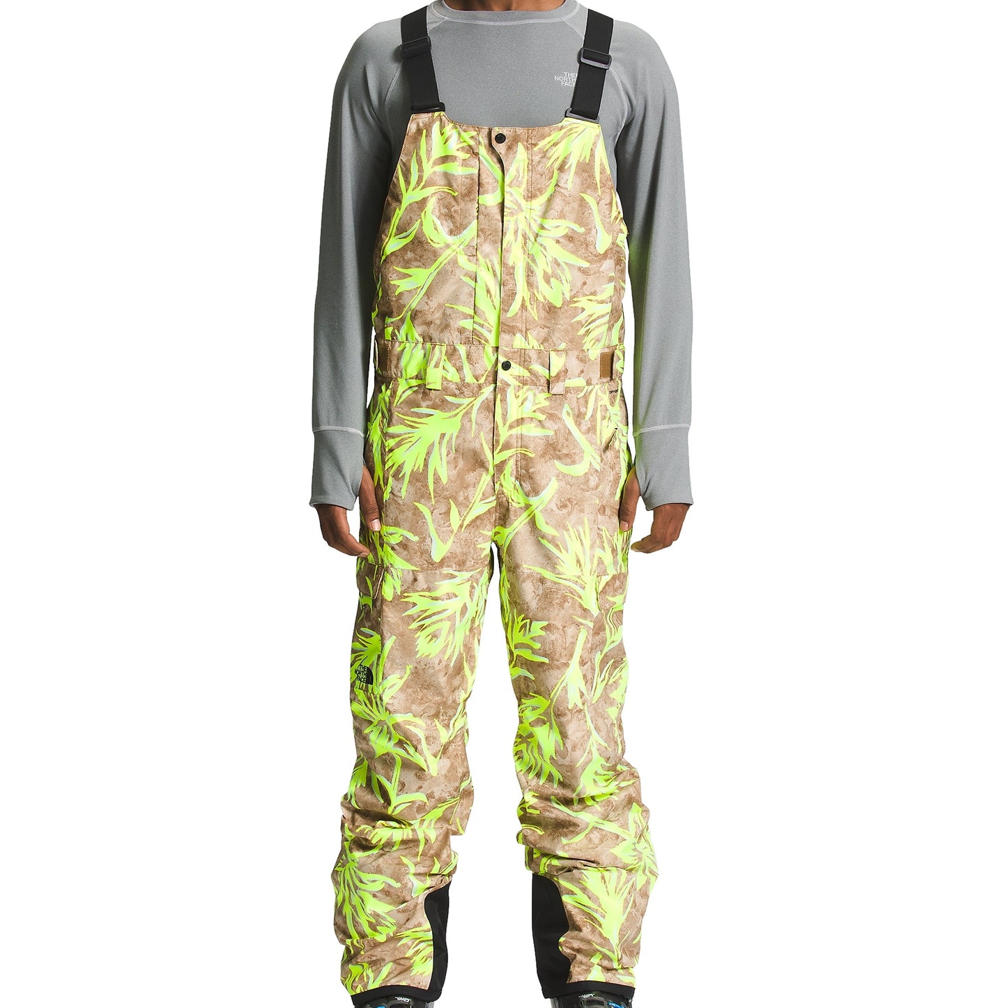 The North Face Freedom Bib Camo Snow Pants - Utility Brown, Waterproof & Vented