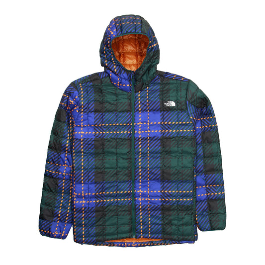 The North Face Thermoball Eco 2.0 Mens Green Plaid Hooded Jacket